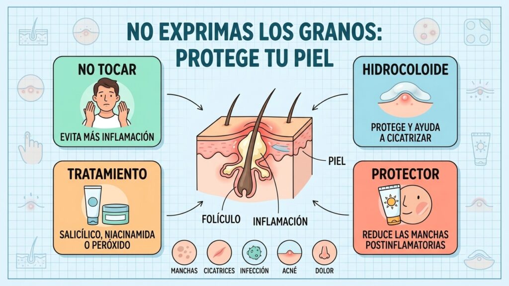 Los parches hidrocoloides ofrecen una alternativa segura para evitar manipular las lesiones