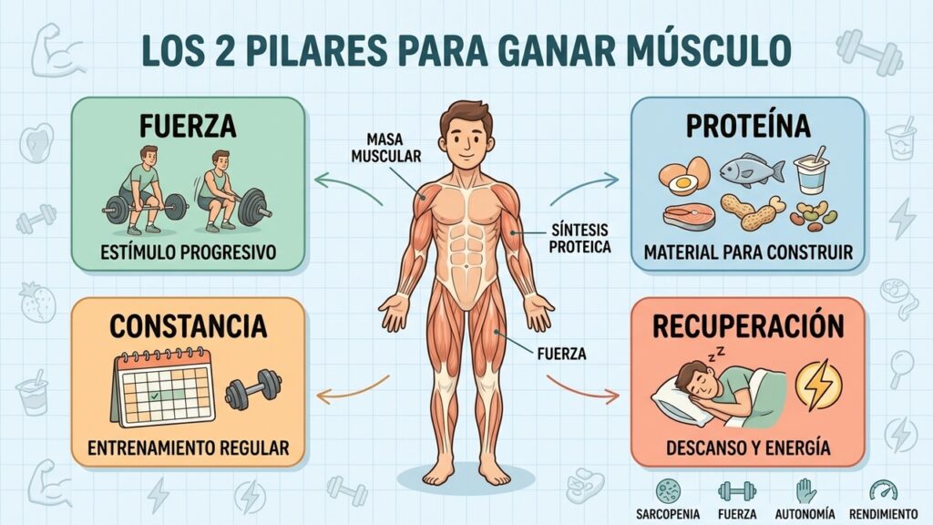 La forma más eficaz de ganar músculo a cualquier edad