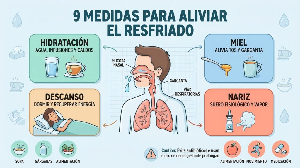 9 remedios para aliviar el resfriado y recuperarte mejor