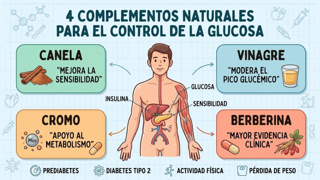 Los 4 mejores complementos para controlar la glucosa