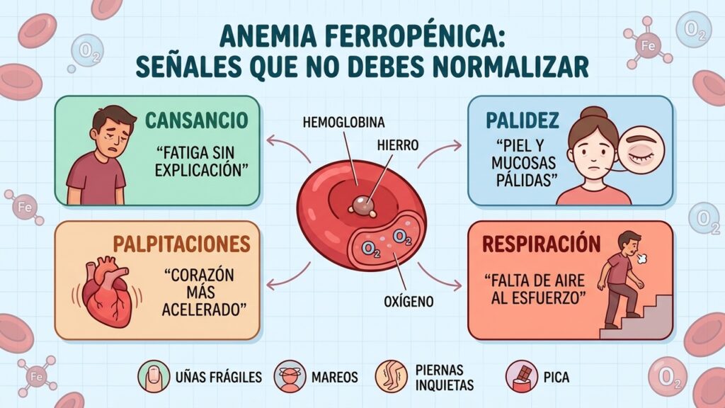 La anemia silenciosa puede comenzar con síntomas inesperados