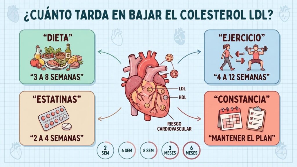 El tiempo real que necesita el colesterol para empezar a bajar (Imagen generada por inteligencia artificial)