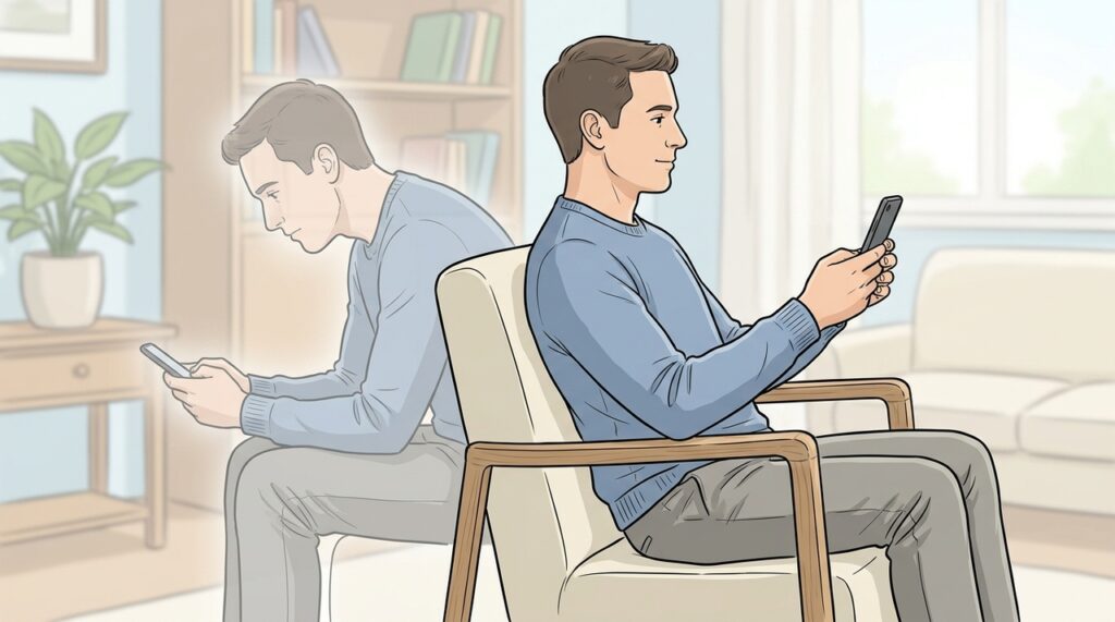 Una manera simple de prevenir la tensión en el cuello por el uso del celular