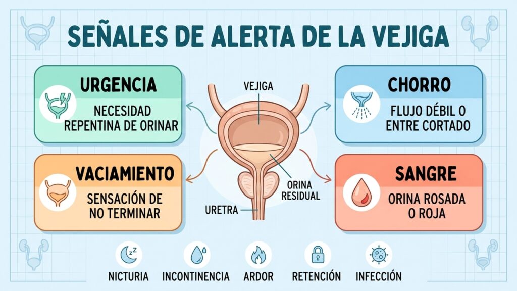 5 señales silenciosas de un problema en la vejiga