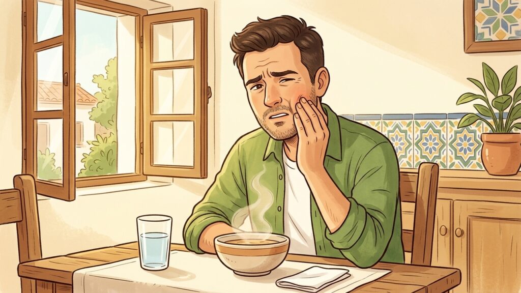 La sinusitis puede causar dolor en varios dientes superiores y presión facial.