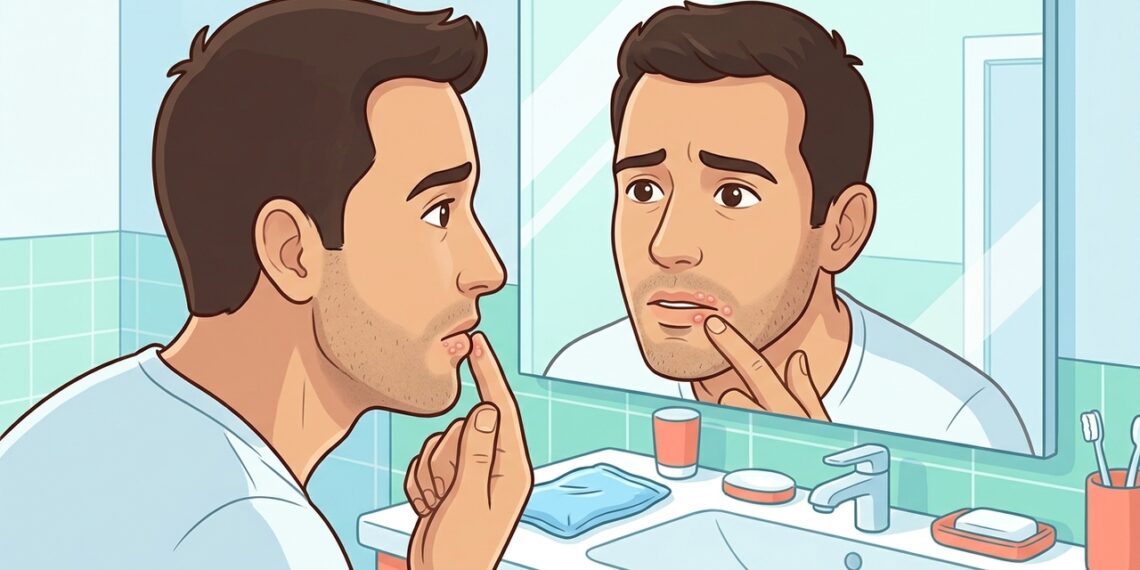 El primer síntoma del herpes labial aparece antes de las ampollas
