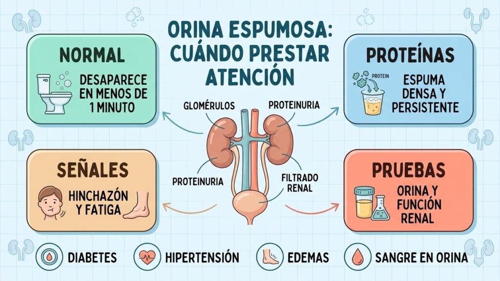 La orina espumosa es una alerta que no debes ignorar