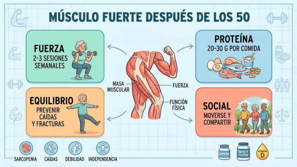 El músculo se pierde con la edad pero puedes frenarlo