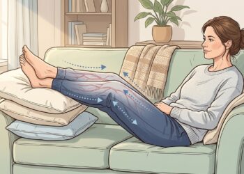 Si sueles tener piernas cansadas al final del día, elevarlas un rato ayuda al retorno de la sangre hacia el corazón