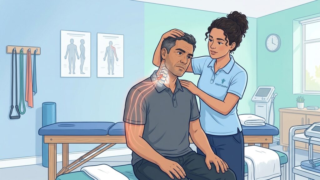 La tensión cervical puede irradiar hacia la cabeza, hombros, brazos y espalda