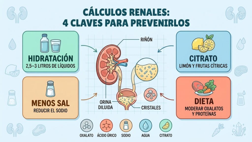 El hábito diario que protege tus riñones de los cálculos