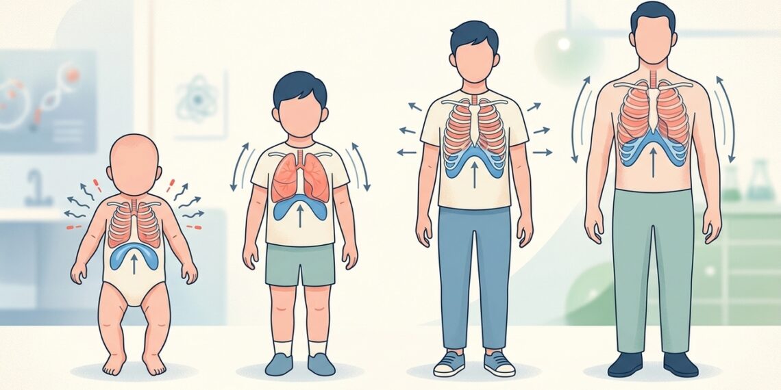 ¿Cuál es la frecuencia respiratoria normal para cada edad?