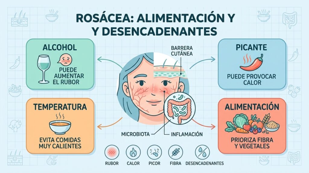 Los alimentos que pueden empeorar la rosácea