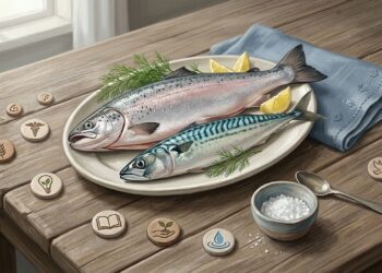 La caballa y el salmón son pescados azules nutritivos con ventajas diferentes