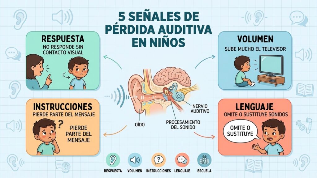 Mirar la cara para entender puede ser una señal de que el niño oye menos