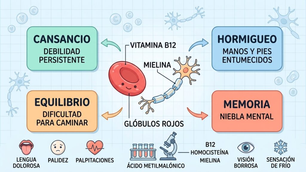 La falta de B12 puede empezar con un síntoma inesperado