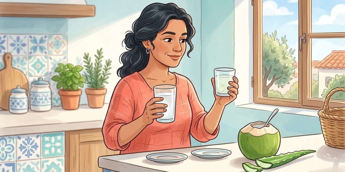 La diferencia entre agua de coco y aloe vera sorprende