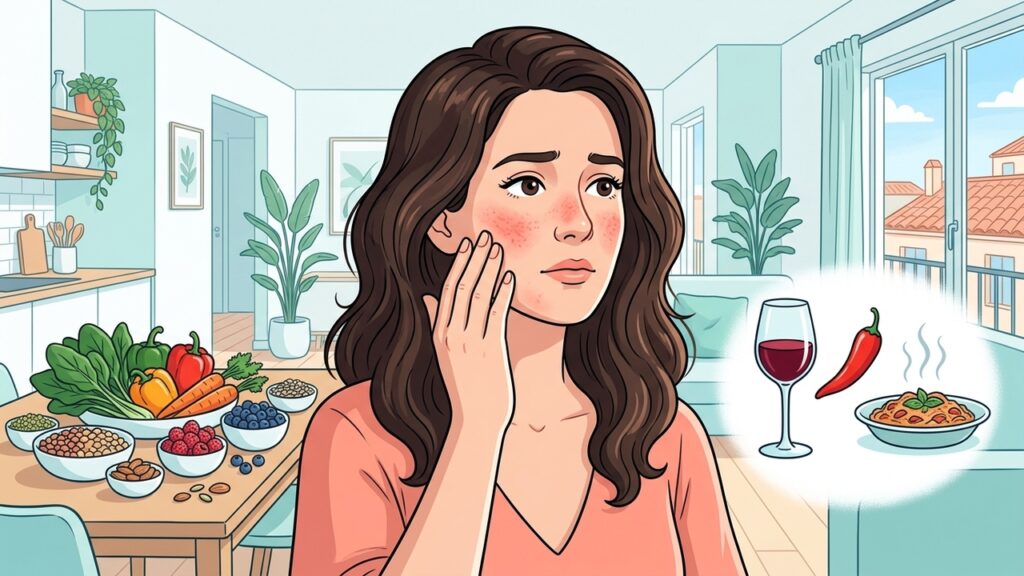 Los alimentos que pueden empeorar la rosácea