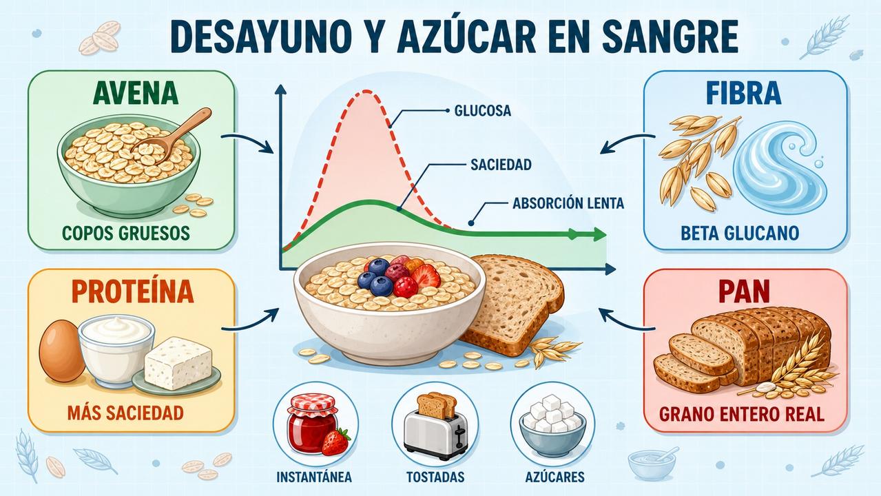 Cuatro claves para elegir un desayuno con mejor control glucémico.