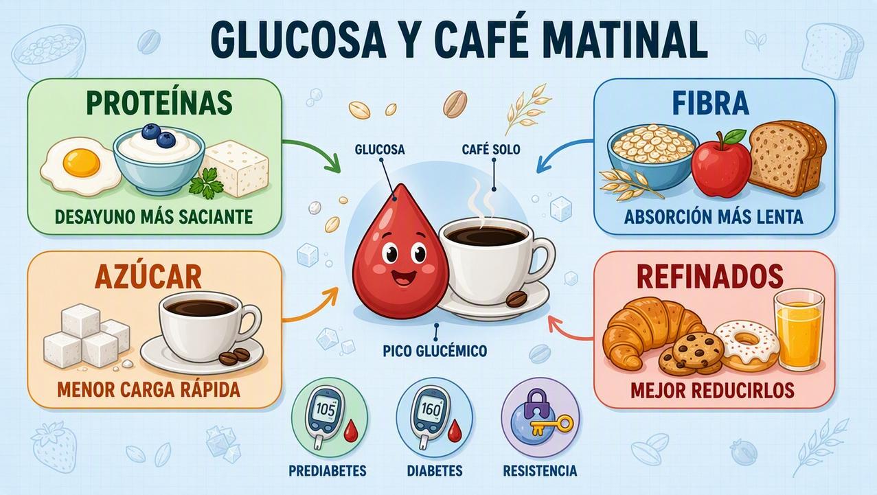 Proteínas, fibra, menos azúcar y menos refinados ayudan a suavizar la glucemia.