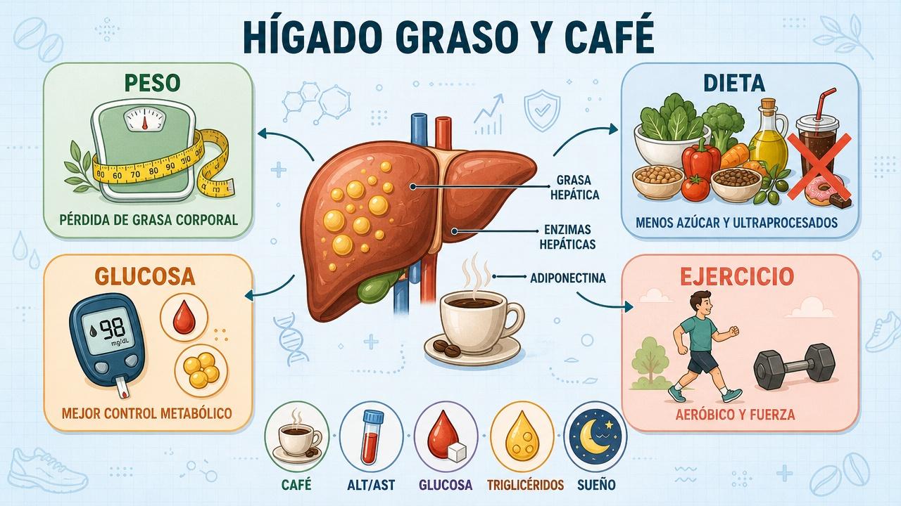 Peso, dieta, glucosa y ejercicio influyen más que una taza diaria.