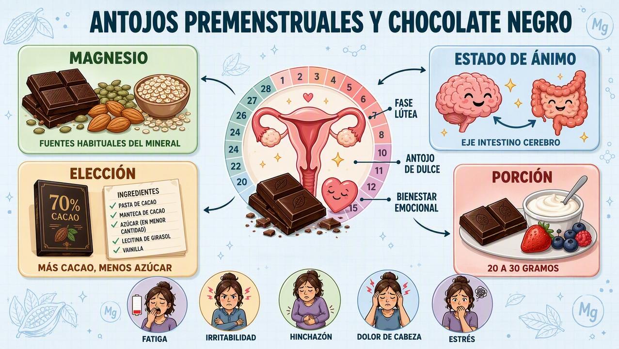 Magnesio, estado de ánimo, elección y porción: cuatro claves del antojo.