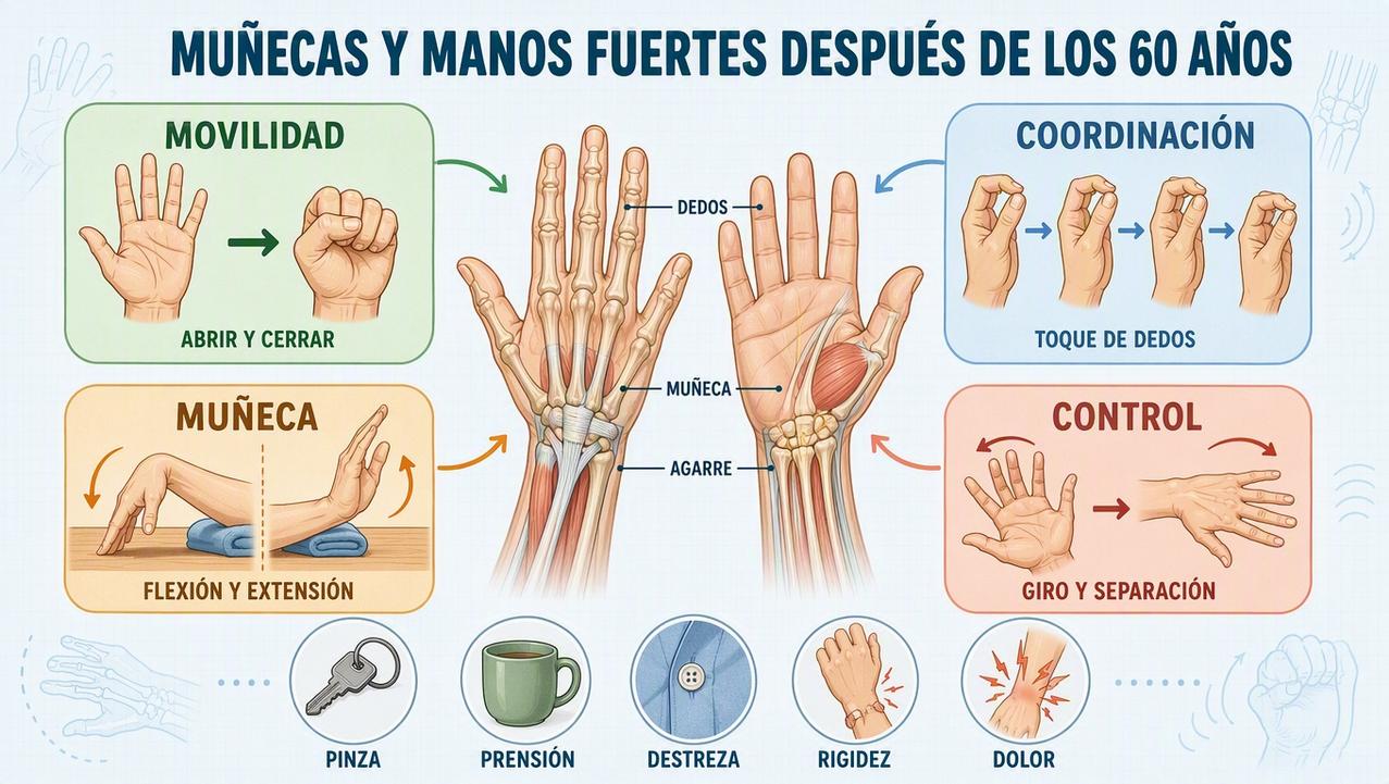 Cuatro pilares para ganar movilidad, coordinación, control y fuerza manual.