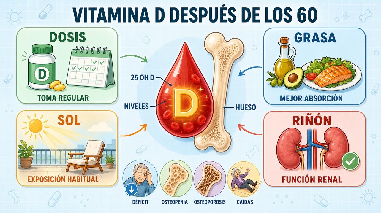 Factores clave que influyen en la subida de vitamina D y su revisión.