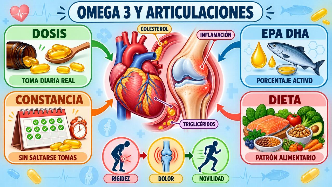 Dosis, EPA DHA, constancia y dieta condicionan la respuesta al omega 3.