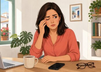 El temblor del párpado puede relacionarse con cafeína, pantallas y cansancio.