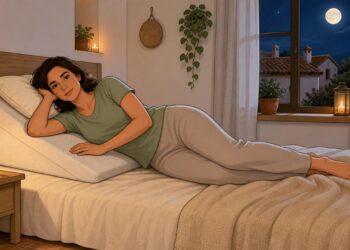 Dormir sobre el lado izquierdo y elevar el tronco puede aliviar el reflujo.