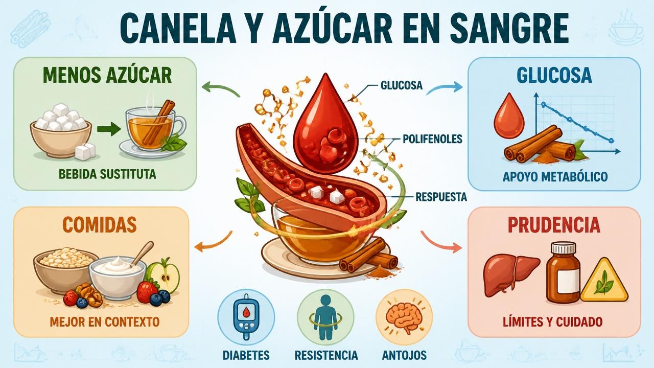 Cuatro claves sobre canela, glucosa, contexto dietético y consumo prudente.