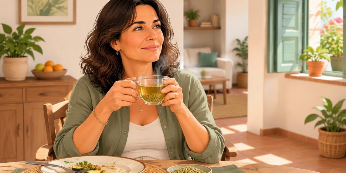 La infusión de hinojo puede aliviar gases y pesadez tras comer.
