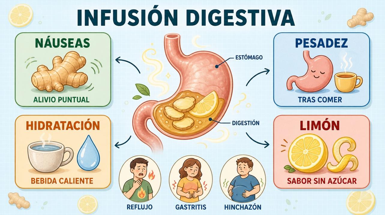 Náuseas, pesadez, hidratación y sabor cítrico resumen sus principales beneficios digestivos.