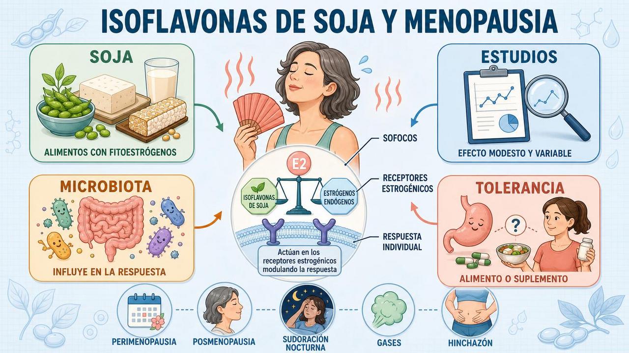 Soja, estudios, microbiota y tolerancia explican la respuesta a las isoflavonas.