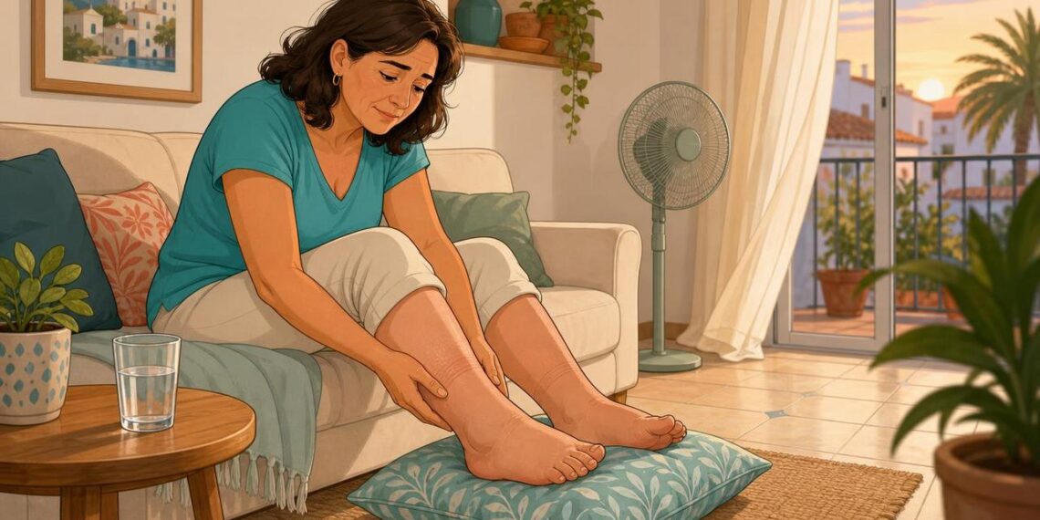 La hinchazón de tobillos al final del día no se debe solo al calor, sino, en muchos casos, a la insuficiencia venosa o a ciertos medicamentos para la tensión