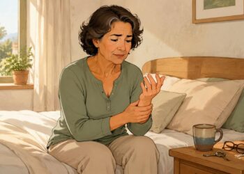 La rigidez matinal en las manos puede relacionarse con artritis y reposo nocturno.