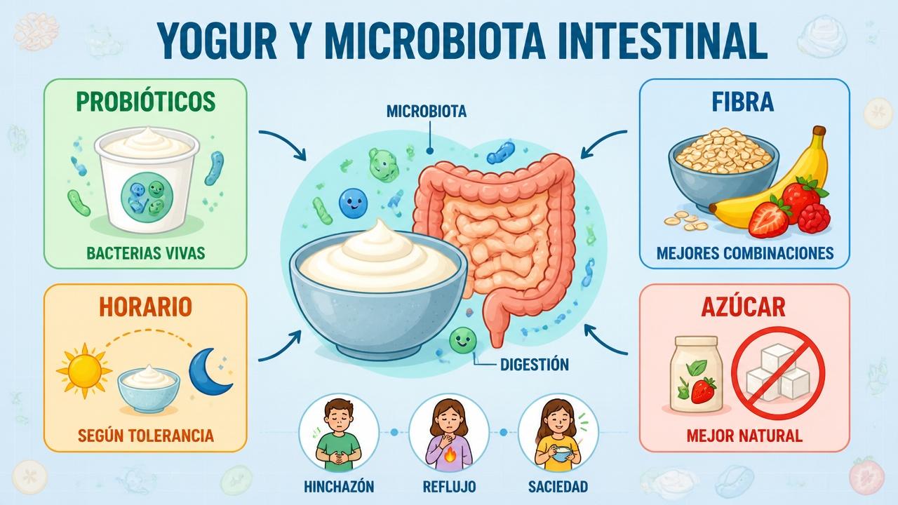 Probióticos, fibra, horario y elección natural marcan sus efectos intestinales.