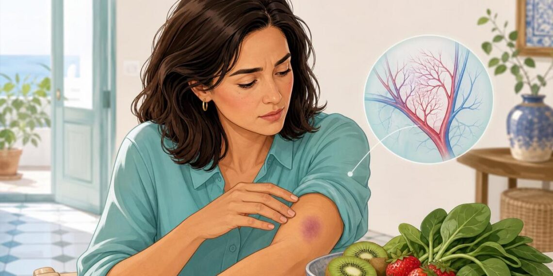 Los moratones que aparecen con facilidad no siempre son por golpes: el papel de la vitamina C y la vitamina K