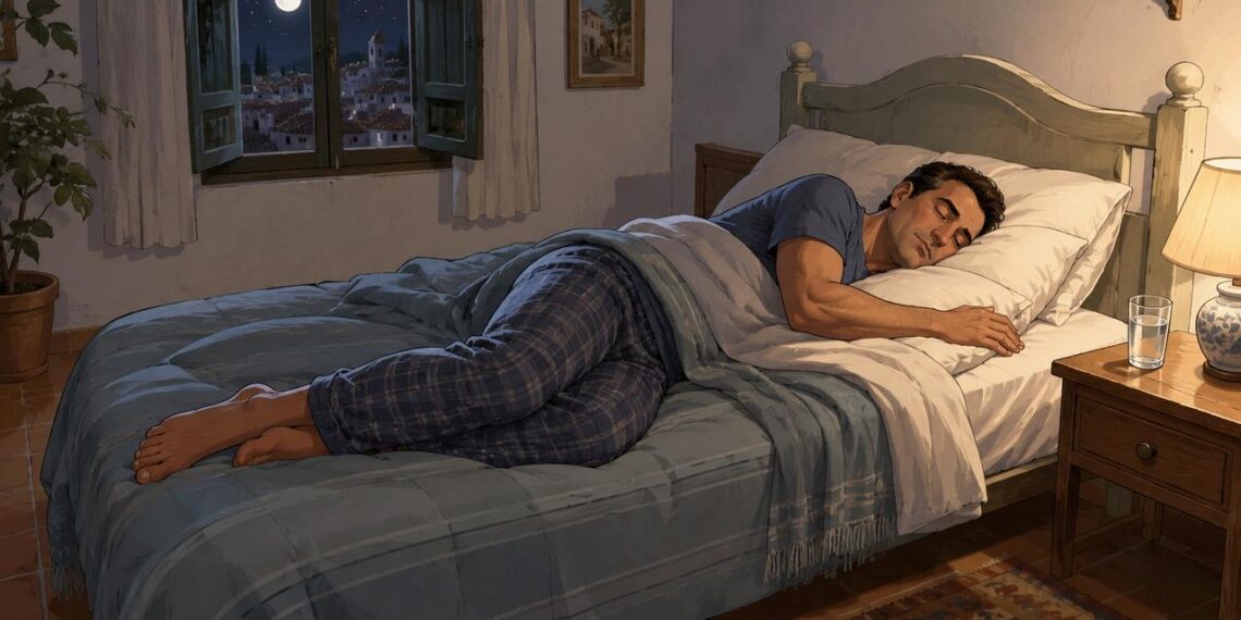 Dormir de lado puede reducir los ronquidos y mejorar el descanso nocturno.