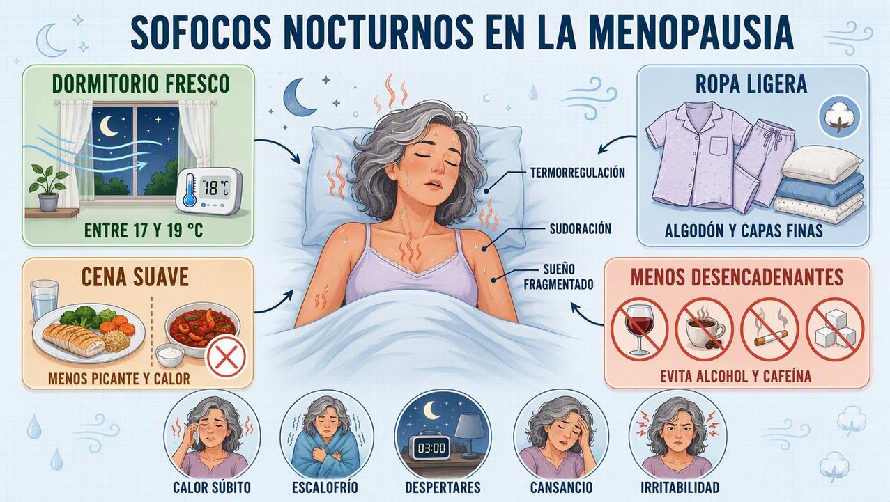 Temperatura, ropa, cena y desencadenantes: cuatro pilares para dormir mejor.