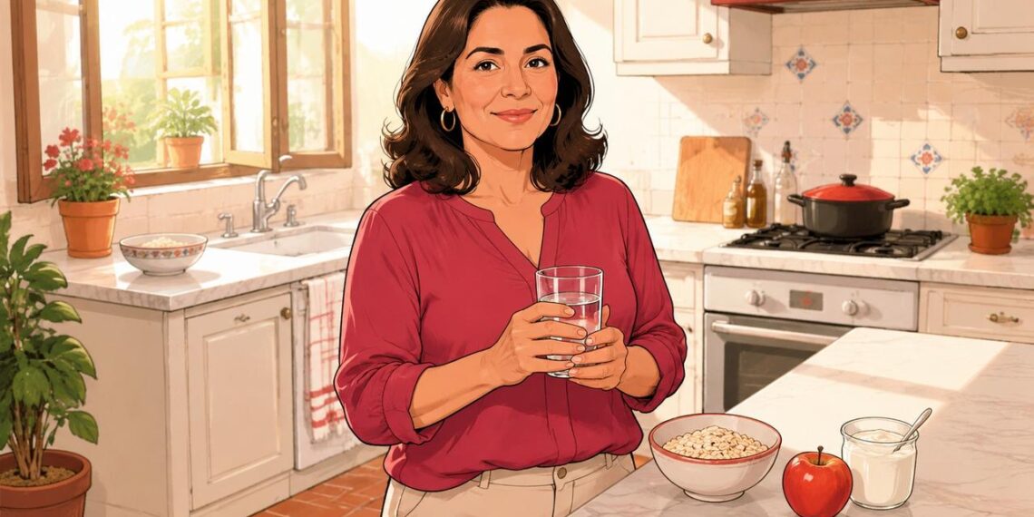 Empezar el día con agua y fibra puede apoyar el control del colesterol.