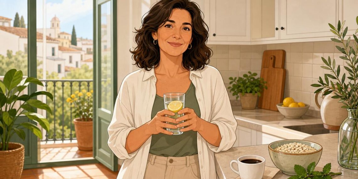 Bebidas naturales e hidratación matinal para cuidar el hígado graso.