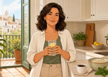Bebidas naturales e hidratación matinal para cuidar el hígado graso.