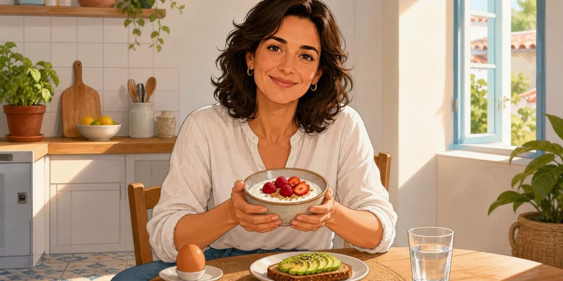 Un desayuno con proteína y fibra ayuda a evitar picos de glucosa.