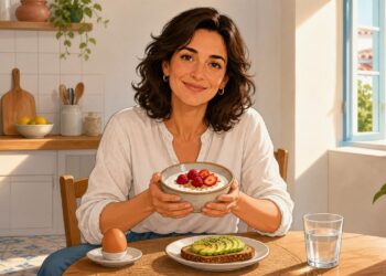 Un desayuno con proteína y fibra ayuda a evitar picos de glucosa.