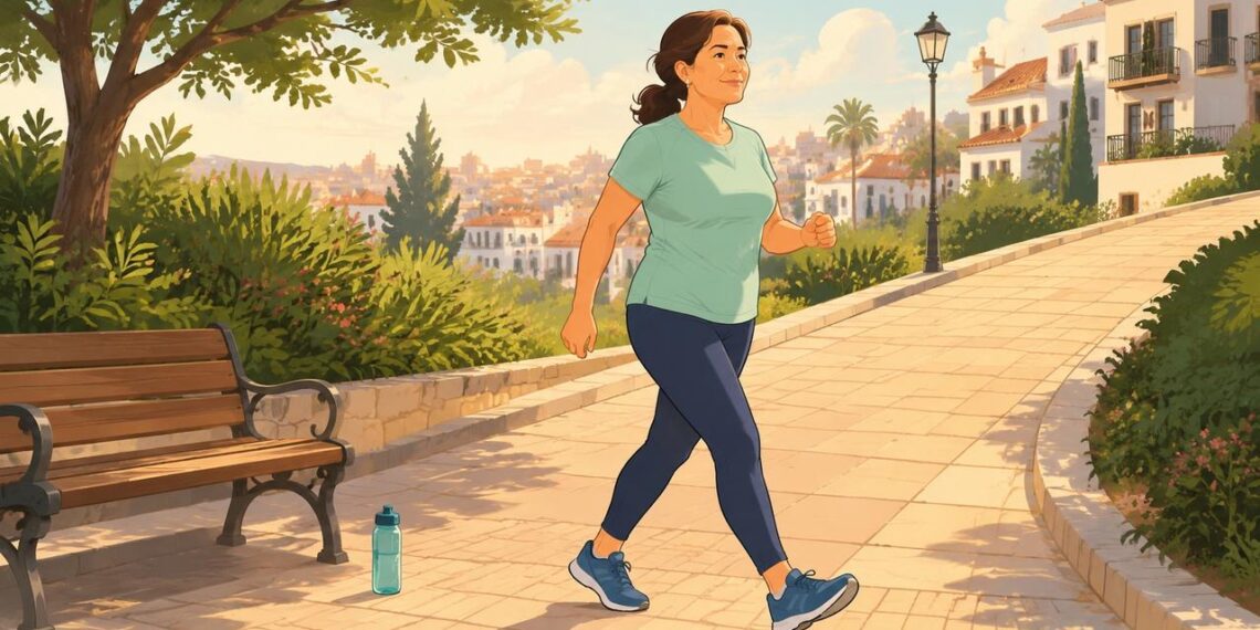 Caminar en cuesta puede aumentar la captación muscular de glucosa tras comer.