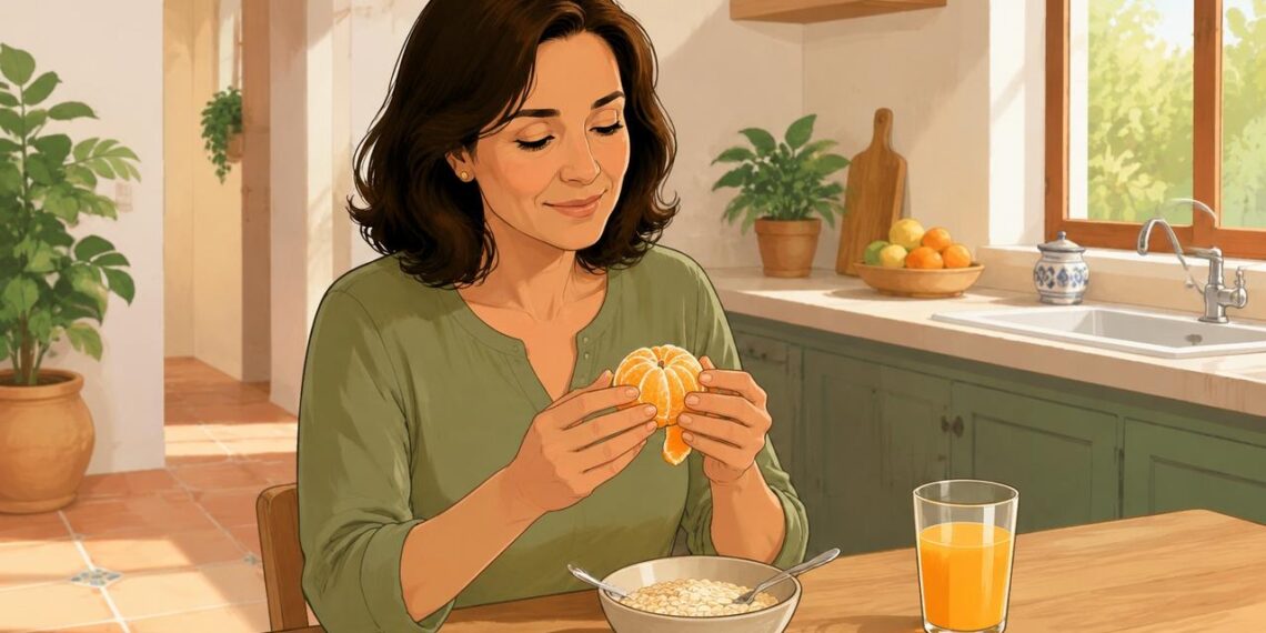 La naranja entera suele favorecer una glucosa más estable que el zumo.