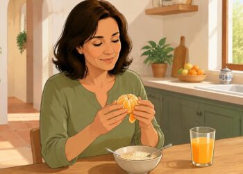 La naranja entera suele favorecer una glucosa más estable que el zumo.