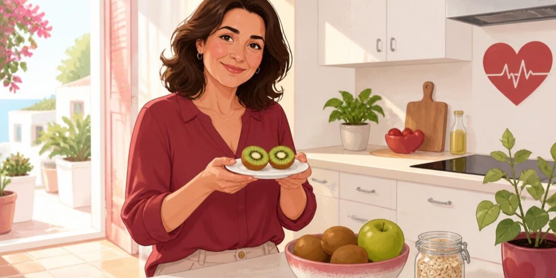 El kiwi puede apoyar el control del colesterol dentro de una dieta cardioprotectora.